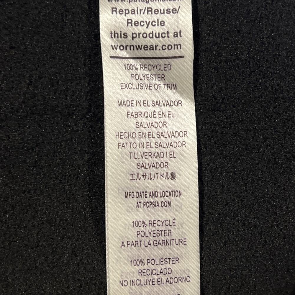 Patagonia Pullover Mens XXL Black Micro D Fleece 1/4 Zip NWT Company Logo - Picture 12 of 13